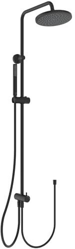 Ideal Standard BC747XG Idealrain Duschsystem für Aufputz-Armatur mit Stick-Handbrause und Regenbrause Ø 20 cm – Brauseschlauch 175 cm – in Silk Black (Schwarz matt)