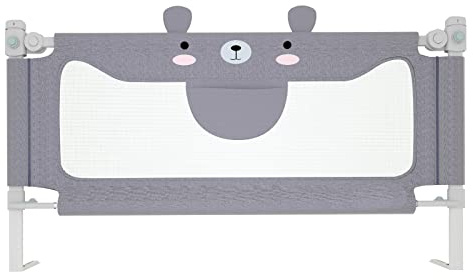 YRHome 180cm Rausfallschutz Bett Baby Bettgitter Schutzgeländer, Höhenverstellbar Babybettgitter Kinderbettgitter Bettschutzgitter für Kinder- & Elternbetten geeignet Sicherheitsschutz