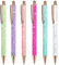 Cobee Lot de 6 stylos à bille rétractables en métal Bling - 1 mm - Encre noire - Stylos à bille à paillettes pour homme et femme - Pour l'école, le bureau, la maison, le dessin (style pailleté)