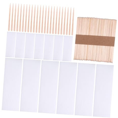 MAGICLULU 300stücke Haarentfernungsstäbchen Mit Arten Wachsstäbchen Und Arten Wachspapier Holz Wax Applikatoren Für Körper Gesichtswachs Wiederverwendbar Für Salon Und Diy Haarentfernung