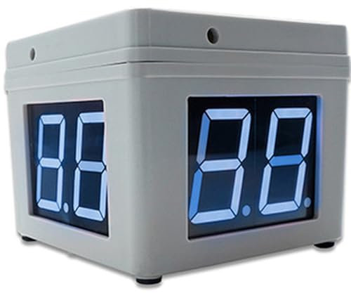 Temporizador de cubo con reloj de carreras LED, cronómetro de cuenta regresiva digital de 4 lados de 1,5 pulgadas, cuenta regresiva de 99 segundos, pantalla LED de 7 colores,3 botones de configuración
