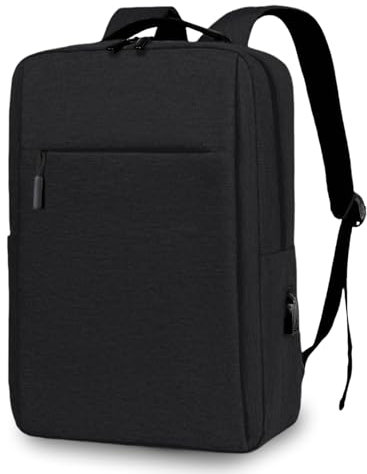Aucuu Mochila Unisex Impermeable para Ordenador Portatil 15.6 Pulgadas Mochila Portatil con Puerto USB, mochila de viaje de negocios Para Laptop Viaje Negocio Trabajo Diario Escolares Negro