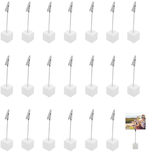 20 STÜCKE Fotohalter Mit Klammern, Fotoständer, Fotohalter, Memo Clip Halter, Kartenständer, Menükartenhalter, Fotoständer von Notizen, Mit Krokodilklemme Photocard Holder