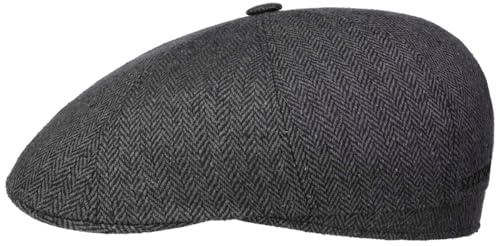 Stetson Harridge Silk Flatcap Schirmmütze Fischgrat Mehrfarbig Made in Germany Herren Frühling Sommer