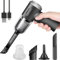 Sverluus 2 in 1 Aspirateur à Main sans Fil, 8000Pa Aspirateur de Voiture, 2 in 1 Mini Aspirateur à Main Aspirateur de Voiture pour PC Maison Voiture Bureau Canapé (Sliver)