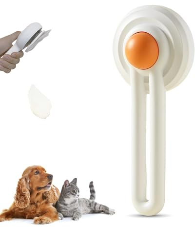 Qixuer Kattborste 1 st äggula-design, självrengörande, anti-hårvåthet för korta och långhåriga katter