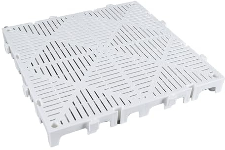 LUNAIZHUO Palets de Plástico, Plataforma de Almacenamiento Impermeable, Plataforma Ligera, Paletas de Rejilla Transpirables para Supermercados y Sótanos(40x40x2cm/16x16x1in)
