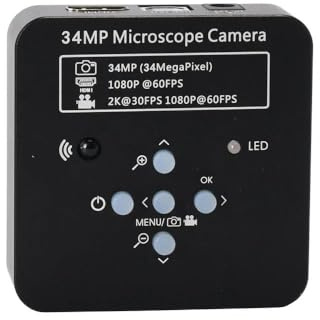 34MP 2K 1080P 60FPS HDMI USB Cámara de microscopio de video digital industrial - Negro