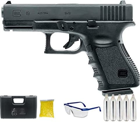 Glock 19 (Umarex | Pistola de Airsoft Calibre 6mm (Arma Aire Suave de Bolas de plástico o PVC). Sistema: CO2 - Potencia menor a 3,5J