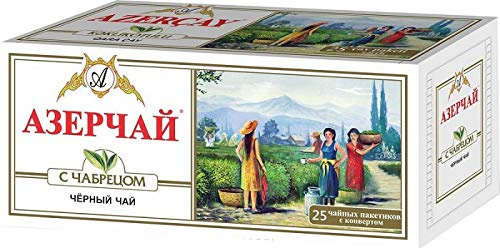 Azercay with THYME Black Tea Product of Azerbaijanian 25 tea bags