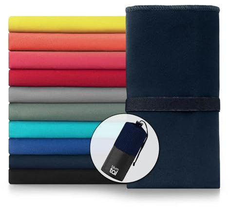 Blumtal Mikrofaser Handtuch 140x70 cm leicht & extra saugstark - schnelltrocknende Microfaser Handtücher - optimales Fitness Handtuch/Mikrofaser Strandtuch/Gym Towel - ReisehandtuchDark Ocean Blau
