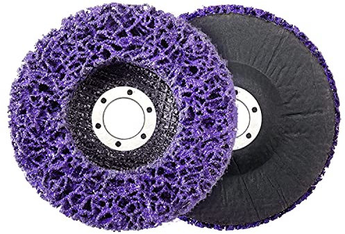 LURICO 115mm Dischi di Sgrossatura, 2 Pezzi Poly Strip Wheel Abrasivi per Smerigliatrice Angolare - Set di Pulizia