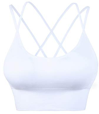 EULLA Kvinnors sport BH, Vit, M