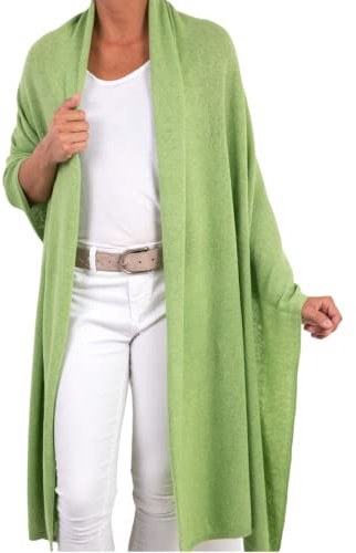 Marenza Damenstola aus gemischtem Kaschmir Made in Italy Einheitsgröße (Verde Mela)