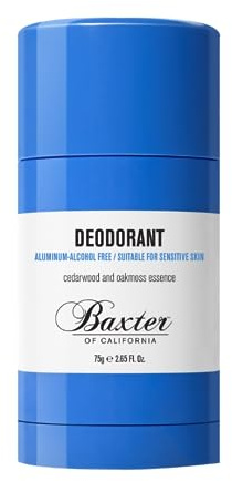 Baxter of California deodorant, aluminium och alkoholfri, transparent pinne, cederträ och ekmossa essens, 75 ml