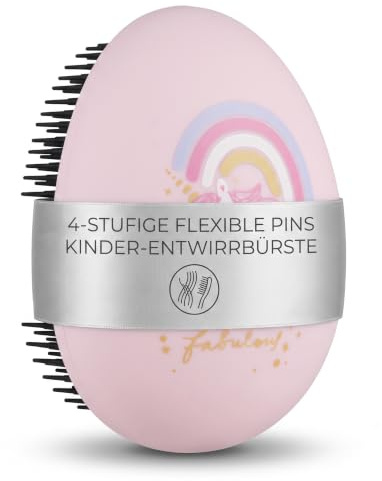 PARSA Beauty Einhorn Entwirrbürste für Kinder, Schmerzfreies Bürsten | Trendiges Design, unterwegs und alle Haartypen, Einfache Anwendung