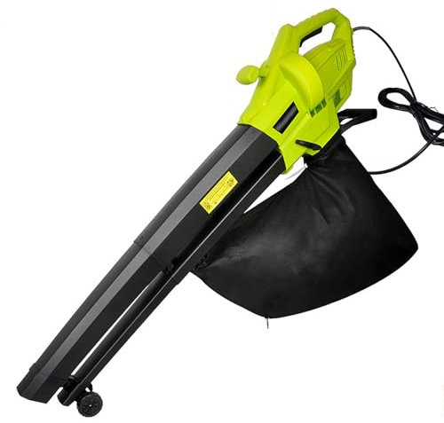 LBMED Soplador Hojas Eléctrico 3 En 1,aspiradora/trituradora Hojascondiseñocorreapara El Hombro,9000-14000rpm/min Y Función Trituración16:1,Velocidad del Viento 270km/h Y Fuerzadelviento 13,2m³/h