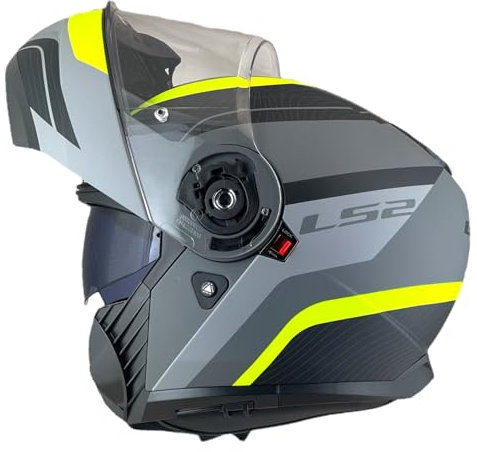LS2 HELMTS Casco Abatible Strobe 2 Taglia M (57/58) Modello Monza Grigio Opaco e Fluor Omologazione 22.06