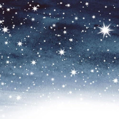 UNIK Nordic Vliestapete BxH: 150x250 cm mit Kinder und Baby XXL Motiv, Kindertapete mit Aquarell Sterne, Sternenhimmel Design, Fototapete für Kinderzimmer, Premium Foto Tapete mit 180g/m2 Stärke