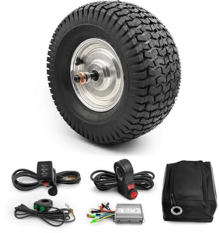 13 Pollici Pneumatico 500W Grande Coppia Spiaggia Sabbiosa Carriola Carrello Brushless Gear Hub Motor Wheel Kit con Interruttore di Inversione del Freno Elettrico (24V500W)