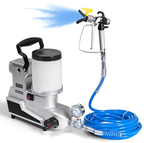 QUTBAG Pulverizador de Pintura de Alta presión de 1600W, pulverizador de Pintura portátil sin Aire de 2,5 l/min con 3 velocidades Ajustables, pulverizador de Pintura 2L, Pistola pulverizadora Pared