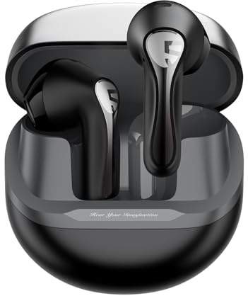 SoundPEATS Air5 Auriculares Inalámbricos con Reducción Adaptativa del Ruido Ambiental, Auriculares Bluetooth 5.4 con 6 Mic, 13 mm Controlador, Reducción de Ruido de Llamadas AI y CVC V8.0, 30 Horas