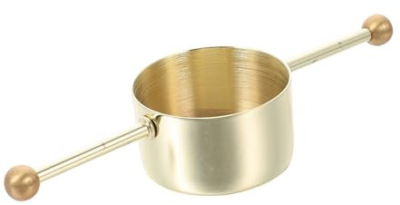 SHOWERORO Stainless Steel Bar Measuring Cup and Double Bead Ounce Jigger with Gold Plating, Professional Metal Syrup and Liquor Measuring Tool for Cocktail Mixing and Home Bar Use