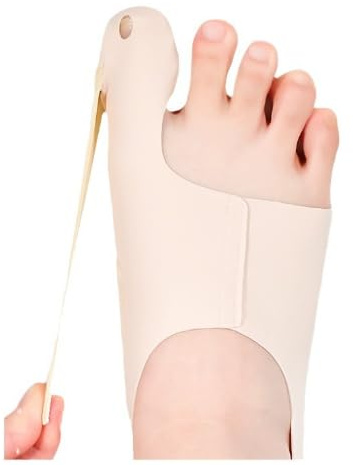 Aomhrek 1 Paar Ergonomisches Hallux Valgus Korrektur, Wissenschaftlich Proportionierte Stoffe Zehenspreizer Hallux Valgus, Täglicher Gebrauch Hallux Valgus Schiene Unisex (1, color de piel, L)
