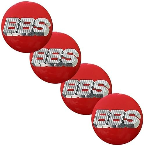 4 Stück Auto Nabendeckel Aufkleber, Radnabenabdeckung-Logo für BBS 70MM, Nabenkappen Abzeichen Sticker, Felgen Aufkleber,B