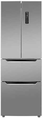 Bomann® Kühlschrank mit Gefrierfach | No-Frost Gefrierteil | 186cm Kühlschrank | 39dB | Kühl Gefrierkombination mit MultiAirflow | 320L | Kühl Gefrierkombination No-Frost | KG 7361 inox