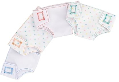 GARVALON 4 Stück Puppenwindeln Aus Stoff Für 18 Zoll Babypuppen Waschbar Verstellbar Wiederverwendbar Puppenzubehör Für Mädchen Zum Spielen