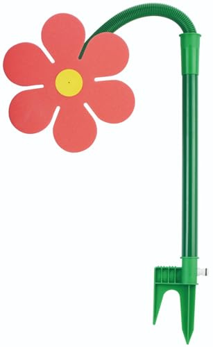 360 drehbarer Blumen-Wassersprinkler für Rasen und Garten, tanzender Sprinkler mit stabilem Kunststoffsockel, Hofbewässerung für grünes Gras