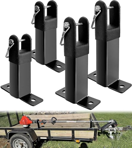 Trailer Trimmer Rack, 2 Pack Weedeater Holder Carrier for Open Trailers, Weed Eater Stand, Heavy Duty Zero Turn Mower Hanger Mount on Truck Lawn Equipment