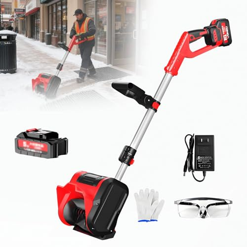 Fraise à Neige Électrique 1200W, Pelle à Neige Électrique avec 3500 tr/min, Largeur de Travail 30cm, Hauteur de Travail 20cm, Moteur Puissant pour Déblocage de Routes et Carrefours Onebattery-1500mAh