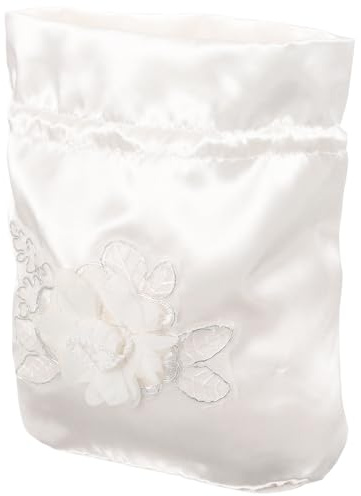 ULTECHNOVO Borsa da Sposa Fiori Decorativa Coulisse, Sacchetto Porta Soldi per Matrimonio, Borsetta Elegante per Bomboniere e Damigelle, Accessorio Nozze Romantico