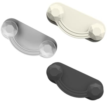 Magnetischer Brillenhalter-Clip aus Silikon, multifunktional, hautfreundlich, verstellbar, für Brillen und Sonnenbrillen, Schwarz, 5,5 cm, 3 Stück