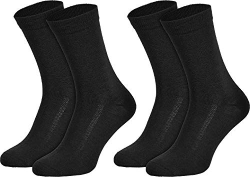 Piarini 2 Paar Businesssocken Herren Anzugsocken atmungsaktiv schwarz 39-42