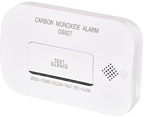 EMOS GS827 Kohlenmonoxid-Melder (CO-Melder), 10 Jahre Sensor-Laufzeit, EN50291 Zertifiziert, mit Batterie-Warnanzeige und Prüftaste, 85 dB, zur Decken- und Wandmontage, Weiß