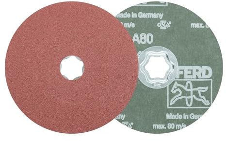 PFERD Combiclick Lot de 10 disques en fibre de corindon Ø 125 mm A80/44498018 – Pour applications universelles avec meuleuse d'angle