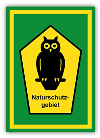 tradercat Naturschutzgebiet Schild PVC Hartschaumplatte Schilder Naturschutz gebiet mit UV-Schutz Natur Schutzgebiet Hinweisschilder Naturschutz Warnzeichen (PVC | 30 x 21 cm)