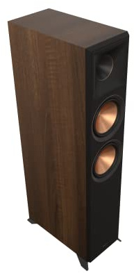 Klipsch Reference Premiere RP-6000F II Floorstanding Speaker with Larger 90° x 90° Hybrid Tractrix Horn, 1” Tweeter, 6.5” Woofers, and Dolby Atmos Integration Options for Home Theater Sound in Walnut