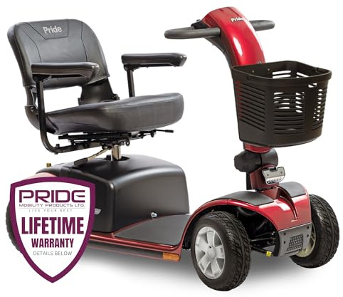 Pride Mobility Victory 10 4 Wheel SC710 w/U-1 Batteries Mobility Scooter, Outdoor 4-Wheel Travel Electric Mobility Scooter for Adults, 400 lbs. WC, Up to 5.3 MPH, 15.5 Miles Range Per Charge