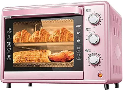 CAZARU Horno eléctrico de Mesa 30L Mini Horno Temperatura Ajustable 0-230 ℃ y 120 Minutos sincronización posición de horneado de Cuatro Capas horneado doméstico