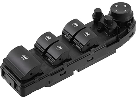 A ABSOPRO Fenster Schalter Für BMW E93 M3 07-13 1Stk | Vorne Links Fahrer Seite, Schwarz, Plastik Metall, 16.5x4.5x3.6cm, OE 61319217365, 18 Pins