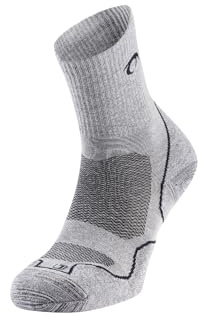Lurbel Tierra Five, Calcetines Anti-ampollas, calcetines para Trekking, Transpirables y Anti-olor, Calcetines para senderismo, sin costuras. (FR/ES, Letras, L, Regular, Regular, Gris Claro/Marengo)