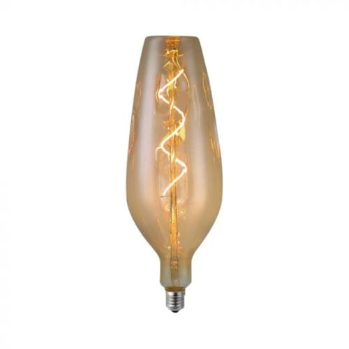 V-TAC VT-2272 Lampadina led ornamentale E27 4W B125 filamento a spirale vetro Ambra fumè 2700K – sku 23171