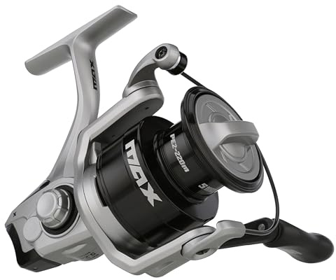 Abu Garcia Max SX Spinnrolle, leichtes Graphit, Rocket Line Management, geflochtene Aluminiumspule, reibungslose Leistung beim Süß- und Salzwasserfischen - in verschiedenen Größen erhältlich