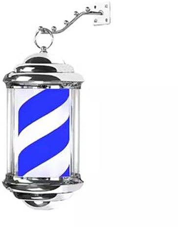 TT-YEC Poste De Luz LED para Barbería, Luz Iluminada para Barbería, Barra De Luz Giratoria con Luz Retro Roja, Blanca Y Azul, Poste De Barbero para Peluquería Montado En La Pared,C28cm