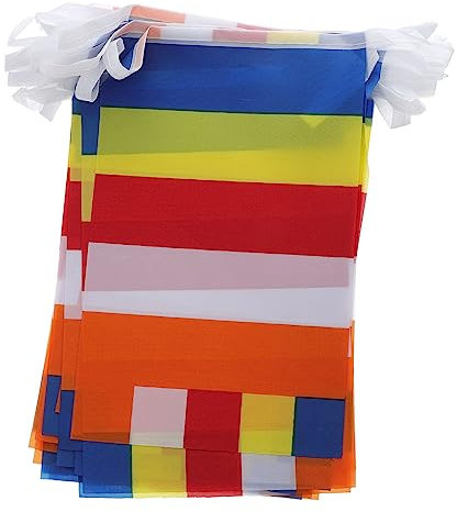 KITANDOVE Bandiera Di Preghiera Del Buddha Decorazione Per Tempio a 5 Bandiere Buddiste Appese Presenti