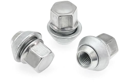 WTIXCRQ Radbolzen Radschraube Kompatibel Mit Ford Für Fiesta Für Focus Für C-Max 1998–2017, Radmuttern Aus Legiertem Stahl M12 X 1,5, 19 Mm, Bolzen, Reifenmutter, 3 Stück(3pcs)